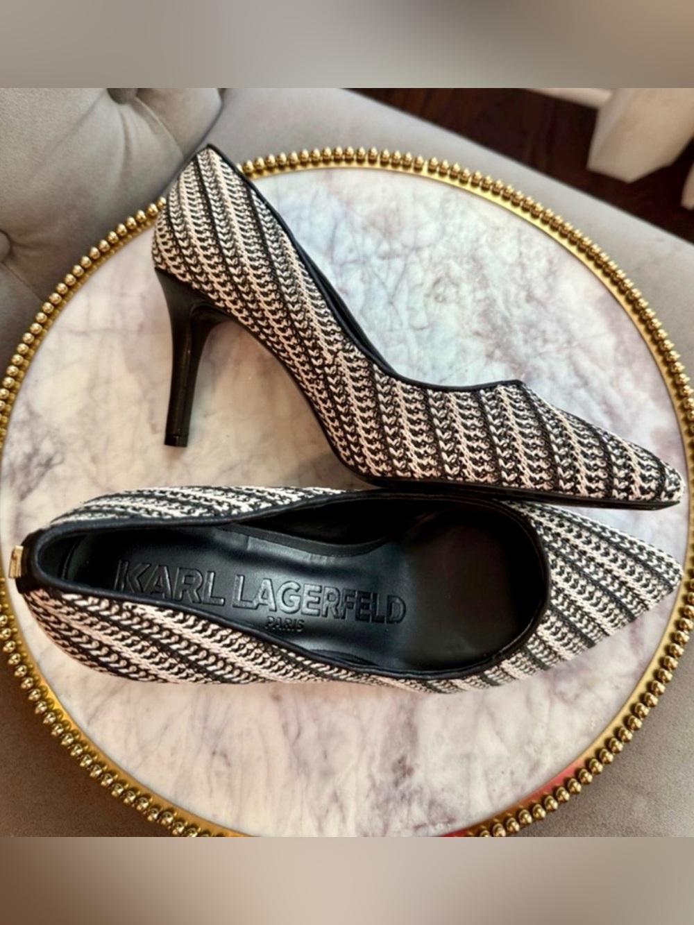 KARL LAGERFELD Royale Pointed-Toe Pump | Sz. 8.5M (NWB) - Picture 3 of 6